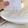 Pendientes de plata S925 con hebilla de oreja todo en uno, con diseño de sentido del diseño, para mujer, modernos, con incrustaciones de circonita de nicho, temperamento sencillo para ir al trabajo y combinar con todo.