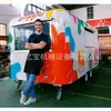 Carrinho de Lanches Noturnos para Restaurante Comercial, Carrinho de Café Móvel, Carrinho de Sobremesas, Carrinho de Venda de Bar, Bar de Água em Área Turística, Carrinho de Chá com Leite
