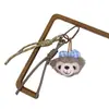 Estilo Ins Coreano Artesanal Tecido Desenho Animado Pingente Boneca Acessório de Moda Chaveiro Acessório de Bolsa Fivela de Segurança Fofa