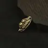 Chaveiro de Latão com Design de Folha para Riqueza, Fivela de Corda com Diamante, Pingente de Chaveiro de Carro de Latão, Ornamento de Folha de Amendoim Bodhi