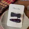 Novos Grampos de Cabelo com Laço de Tecido Estilo Coreano para Outono para Crianças, Presilhas para Mechas Laterais, Conjunto de Acessórios de Cabelo para Meninas