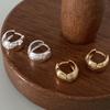 Fiebre de bloguera de Corea del Sur con elemento de textura arete de aro circular para mujer, moda de personalidad simple, aretes aretes combinables