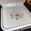 Brincos geométricos de amor com gotas de óleo de agulha de prata, brincos de flores simples da Coreia do Sul, brincos elegantes da moda, brincos de alta qualidade para mulheres