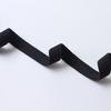 En stock banda elástica envolvente de borde de hilo blanco y negro costilla gruesa dobladillo de puño de chamarra plegable tira enrollable de borde