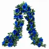 Enredaderas de Rosas Artificiales, Flores Falsas, Enredaderas Decorativas para Tubos de Aire Acondicionado de Sala de Estar, Decoración de Sistema de Calefacción, Enredaderas de Flores Artificiales de Seda de Plástico