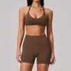 Conjunto de Ropa de Yoga de Estilo Nuevo Europeo y Americano para Mujer, Transfronterizo Control de Abdomen Ajustado Glúteo de Durazno Secado Rápido Pantalones de Yoga Deportivos para Correr 2557
