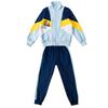 Uniformes Escolares Bordados Rosa para Primavera e Outono para Alunos do Ensino Fundamental e Médio, Uniformes de Jardim de Infância, Conjuntos Esportivos Estampados com Blocos de Cores, Roupas para Pais e Filhos