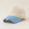 2025 Gorra de Béisbol Rígida de Cinco Piezas de Algodón Puro con Combinación de Colores Transfronteriza Gorra Trucker Bordada con Placa Ligera Estilo Unisex Casual