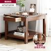 Mesa de Centro Pequeña para Sala de Estar, Mini Mesa Cuadrada de Estilo Antiguo, Mesa de Esquina para Sofá con Patas de Madera Maciza, Mesa Cuadrada para Balcón