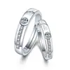 Anel de casal masculino e feminino Anel aberto simulação Diamante Joias Net Red fornecimento de comércio exterior vendas diretas de fábrica anel atacado