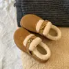 Zapatos nuevos de algodón para invierno, a prueba de frío, forrados de felpa, estilo Birkenstock, de suela plana, engrosados, con hebilla, de una tira, cálidos, invierno 2026, botas de nieve