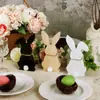 3 Piezas de Adornos de Conejo de Pascua Centro de Mesa Festivo Decoraciones para Fiesta Estilo Granja Bandeja Escalonada