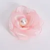Nuevo Estilo Inspirado en Chanel Malla Encaje de Perlas Flor Tejida a Mano Accesorios para Ropa Dulce Camelia Pasador para el Cabello Accesorio para el Cabello