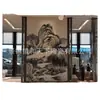Pintura em painel cerâmico estilo chinês com oito cavalos, mural decorativo para hall de hotel e sala de estar, grande parede de fundo cerâmica, personalizável