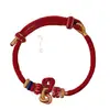 Pulsera de la Suerte Nudo Wenchang, Cuerda Tejida a Mano, una Pulsera de Hilo Rojo que Garantiza Aprobar Todos los Exámenes, Incluyendo los de Ingreso a la Preparatoria y la Universidad, y Aprobar los Exámenes Públicos y de Posgrado, y Obtener Reconocimiento de Título en la Lista de Honor