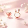 Pendientes de Plata de Ley 925 con Forma de Corazón para el Año del Conejo para Mujer, Nueva Joyería de Oreja de Nicho 2026, Regalo del Año del Conejo