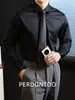 [Cbd Elite] Camisa de Manga Longa 100% Algodão Puro Não Amassa e Resistente a Rugas para Primavera e Outono Camisa Lisa Leve para Negócios Casuais para Homens