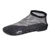 2023 outono novo cross-border plus size peep toe sandálias elastic fishnet meias ocas short flat shoes fábrica fornecimento direto