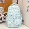 Mochila Transparente de Dos Dimensiones con Forma de Estrella Rosa y Blanca, Linda para Niñas, para Estudiantes que Asisten a Clases, Vacaciones, Viajes de Estudio y Salidas