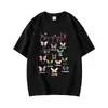 Camiseta de Manga Corta Estampada de Color Sólido Holgada de Peso Pesado Estilo Europeo y Americano Tendencia de Verano Pulóver de Algodón Puro con Cuello Redondo para Hombres y Mujeres