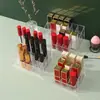 9/24/36/40 compartimentos transparente suporte organizador para batons caixa de plástico para mesa de batom caixa de armazenamento para cosméticos