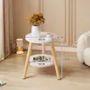 Mesa de centro redonda pequeña, mesa auxiliar sencilla para sala de estar, sofá, dormitorio, mesita de noche, mesa de balcón pequeña y sencilla y creativa.