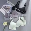 Lencería Estilo Coreano para Niñas y Estudiantes Sujetador sin Aros Taza B Lencería para Mujeres, Cómoda, Transpirable y Delgada, Push-Up para Prevenir la Exposición