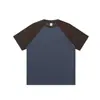 Camiseta raglán de peso pesado AG260 g, a juego de colores, guía de llegada, algodón peinado, manga corta, algodón estampado, camiseta corta de algodón