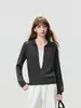 Diseño único, tacto de alta gama, jersey de punto tipo dos piezas para mujer, nueva colección primavera/otoño, corte holgado, adelgazante y casual