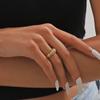 Anel AliExpress Cross Border Venda Quente Estilo Retrô Francês Corneta Diamante Design Linha Torcida Mulheres Abertura em estoque