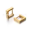 Pendientes Geométricos de Forma Especial Pulidos a Mano Hebilla de Oreja Acero Inoxidable Triángulo Hexágono Cuadrado Pendientes Anillo de Oreja Acero de Titanio