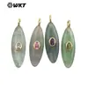 Wt-P2053 Pendientes Colgante Collar Accesorios de Joyería Geométricos Ovalados Delgados Piedra Preciosa Translúcida Circón Incrustado
