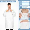 Jaleco branco, de manga longa, para estudantes, médicos, equipe médica masculina, enfermeiros, jaleco branco de inverno