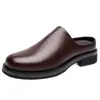 Sandalias de slip-on para hombre al por mayor, mocasines de verano business casual, con suela gruesa, antideslizantes, mules tipo media pantufla