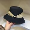 Sombrero de pescador elegante, sencillo y grande, con pantalla de lámpara, protector solar, de ala grande y pequeño, para verano