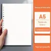 Refil Folha Solta B5 Liso Removível 20/26/30 Furos Papel de Polpa Espessa 85g Páginas Internas