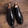 Zapatos Blancos de Cuero Estilo Coreano para Hombre para Fotografía de Boda, Zapatos de Boda para Novio, Zapatos Brogue Estilo Británico para Peinador