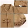 Delantal elegante, impermeable y transpirable de manga larga para uso en peluquería y cocina, adecuado tanto para hombres como para mujeres, con cuello alto y cierres a presión