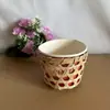 Cesta de Bambu Artesanal Conjunto de Copos para Chá de Leite Copo de Sorvete Cesta Pequena de Bambu Cesta de Bambu Popular Cesta Vazia para Check-In Cesta para Chá de Leite
