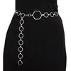 Cadena de cintura hexagonal de metal nueva transfronteriza accesorios de moda decoración de cinturón para vestido falda traje ajustada a la cintura