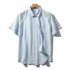 Camisa Casual de Manga Corta de Color Puro Transpirable Cómoda Pantalones con Bolsillo de Solapa Camisa de Algodón y Lino para Hombre Manga Corta de Algodón y Lino 8717