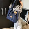 Bolso de Hombro de Lona de Mezclilla Más Vendido Nuevo Estilo Gran Capacidad Bolso Tote Literario de Nicho Bolso de Mano Casual Versátil para Compras