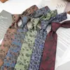 Corbata de Negocios Vintage para Hombre de 8CM Formal Hecha a Mano Corbata de Jacquard Versátil Moda Casual Accesorio para Traje En Stock