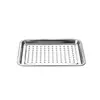 Bandeja Rectangular Plana Perforada de Acero Inoxidable Grado Alimenticio 304 del Fabricante, Bandeja para Cocer Arroz al Vapor, Plato para Escurrir Aceite de Cantina