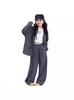 Conjunto de Roupa para Meninas 2026 Novo Estiloso Roupa Infantil Elegante Conjunto de Duas Peças da Moda para Meninas Mais Velhas Estilo Primavera e Outono