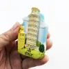 Imanes de Refrigerador de Ciudades Turísticas Europeas, Atracciones Famosas, Artesanías Conmemorativas, Paredes Magnéticas de Resina Estéreo