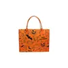 Bolsa de feltro para Halloween, bolsa de ombro versátil com abertura superior, bolsa de compras de grande capacidade, bolsa de mão de feltro