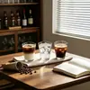Xícara de Café Irregular Criativa Empilhável Copo de Água de Restaurante Latte Gelado Café Americano Copo de Vidro de Boca Larga Amor