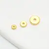 Chapado en Cobre Oro Real 18K Plata Real Separador Separador Pulsera Accesorios Pulsera DIY Collar Rueda de Cuentas Piezas Accesorios