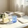 Copos de cera perfumada feitos sob medida da fábrica de origem, design original de alta qualidade, soprados à mão com bolinhas coloridas, copos de vela feitos sob medida